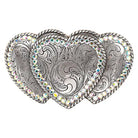 Blazin Roxx Belt Buckle ~ Triple Heart - Henderson's Western Store