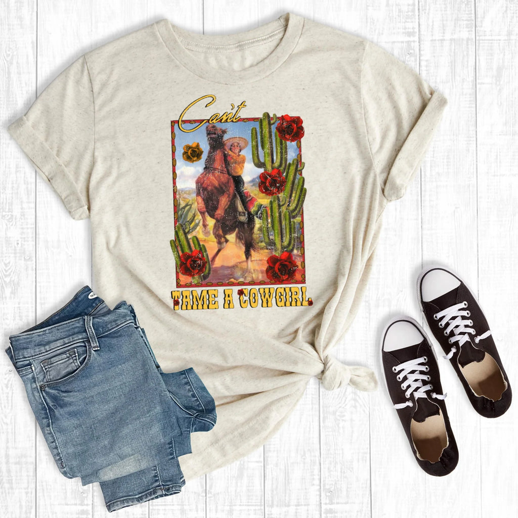 Can't Tame a Cowgirl Tee - Henderson's Western Store