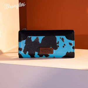 Load image into Gallery viewer, Wrangler Cow Print Bi-Fold Wallet - Henderson&#39;s Western Store