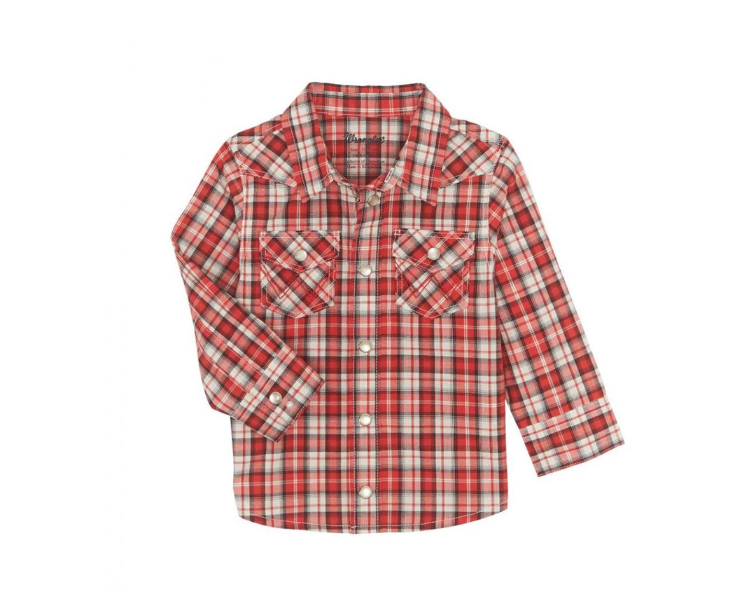 Wrangler Baby Boy Western Shirt ~ Red