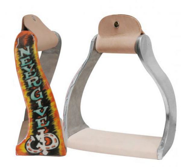 Never Give Up Stirrup Stirrups Henderson's Western Store   