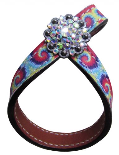 Leather Tie Down Keeper ~ Tie Dye - Henderson's Western Store