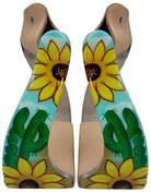 Sunflower & Cactus Stirrup Stirrups Henderson's Western Store   