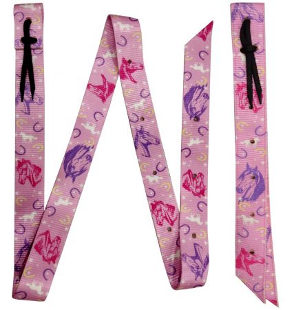 Nylon Tie Strap & Billet Set ~ Pink Horse - Henderson's Western Store