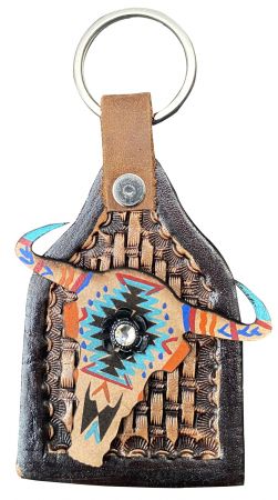 Leather Tooled Keychain - Henderson's Western Store