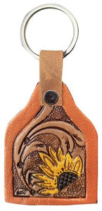 Load image into Gallery viewer, Leather Tooled Keychain - Henderson&#39;s Western Store