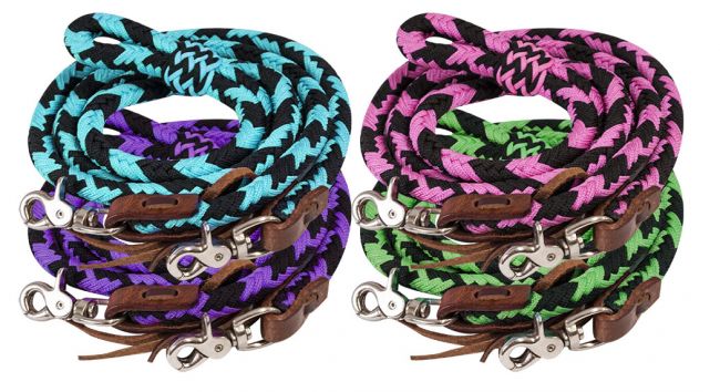 Braided Nylon Barrel Reins - Henderson's Western Store