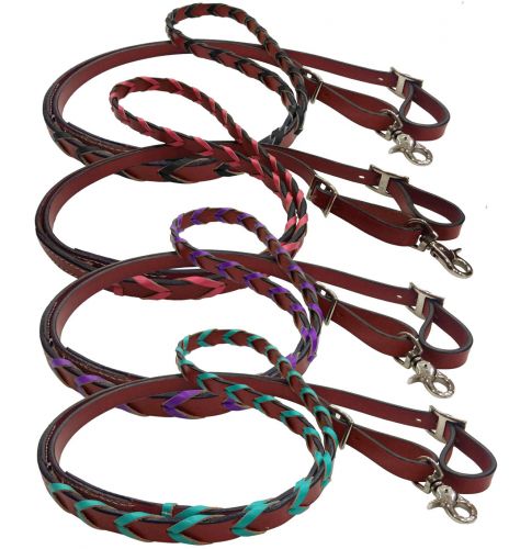 Leather Braided Contest Reins - Henderson's Western Store