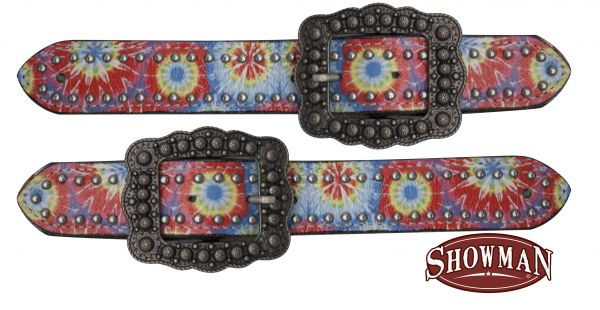 Tie Dye Belt Style Spur Strap Spur Strap shiloh   