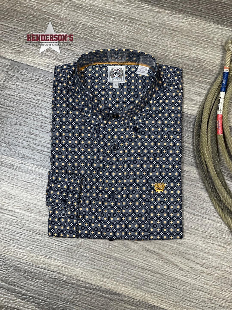 Cinch Plain Weave Print ~ Navy Print - Henderson's Western Store