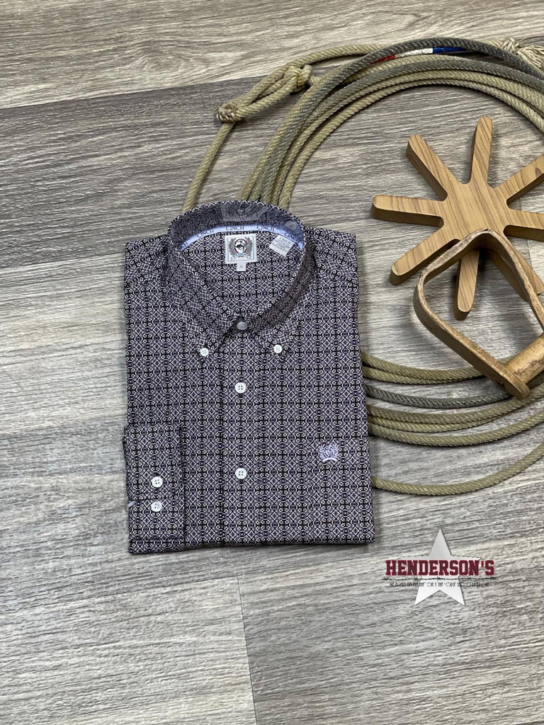 Cinch Plain Weave Print  ~ Brown & Purple - Henderson's Western Store