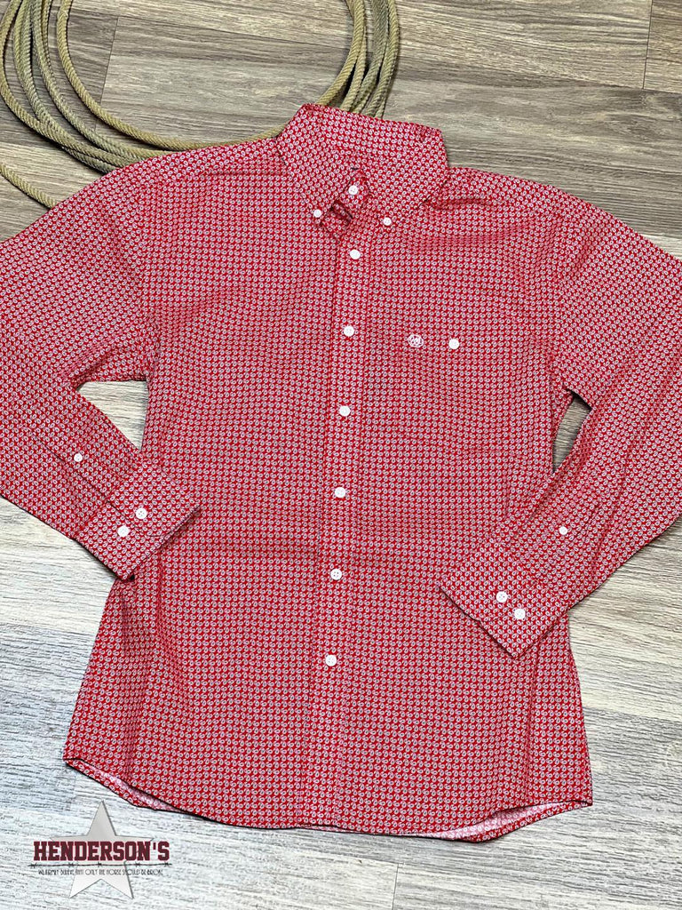 Men's Wrangler Mini Paisley ~ Red - Henderson's Western Store