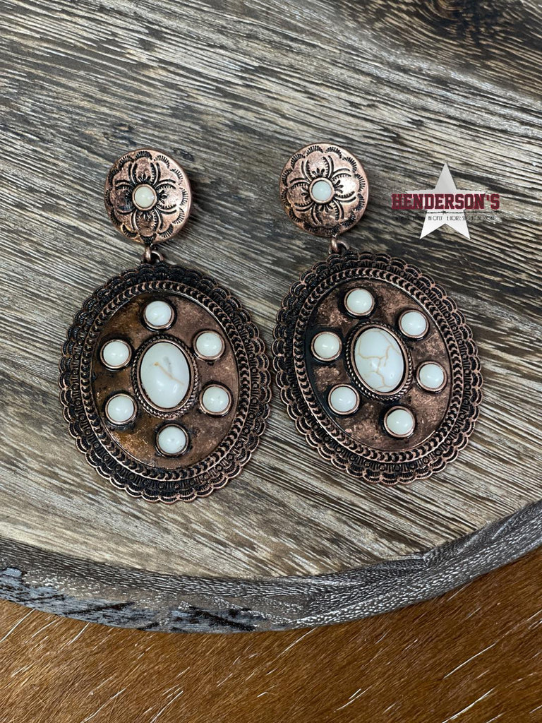 Western Chunky Concho Earrings - Henderson's Western Store