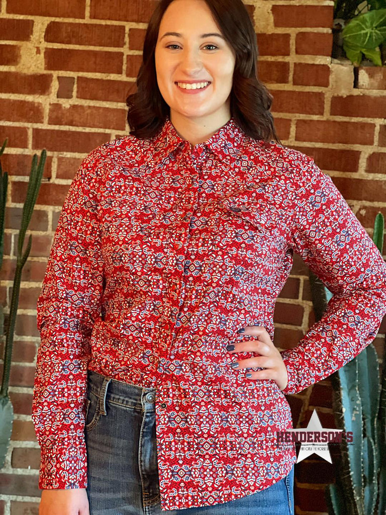 Ladies Cinch  ~ Red Print - Henderson's Western Store