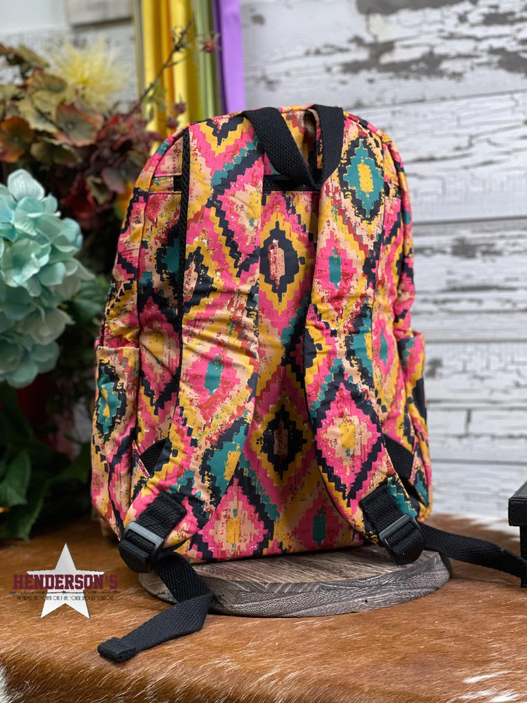 Diaper Backpack by Montana West ~ Coral Aztec - Henderson's Western Store