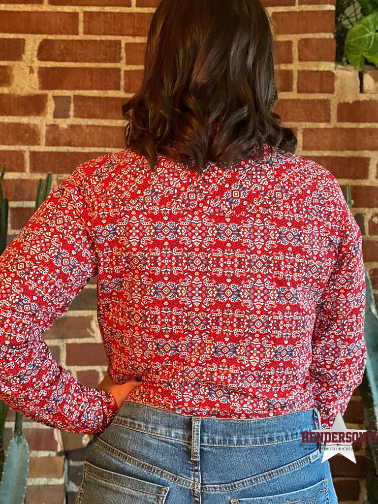 Ladies Cinch  ~ Red Print - Henderson's Western Store