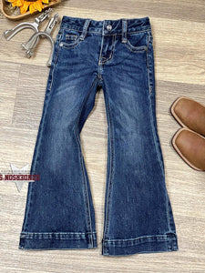 Load image into Gallery viewer, Girl&#39;s Rock &amp; Roll Trouser Jeans ~ Dark Wash - Henderson&#39;s Western Store