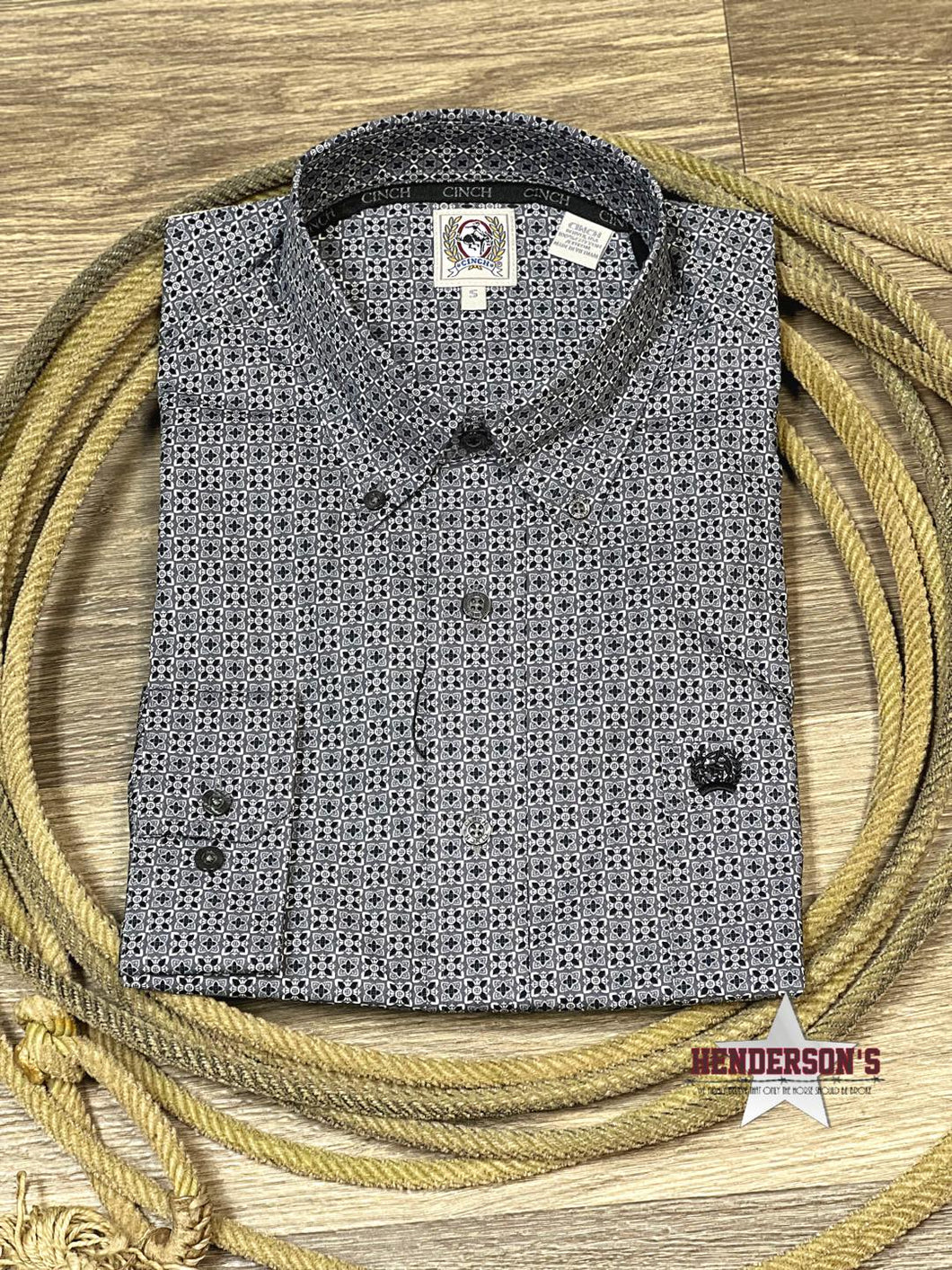 Cinch Plain Weave  ~ Grey Print - Henderson's Western Store