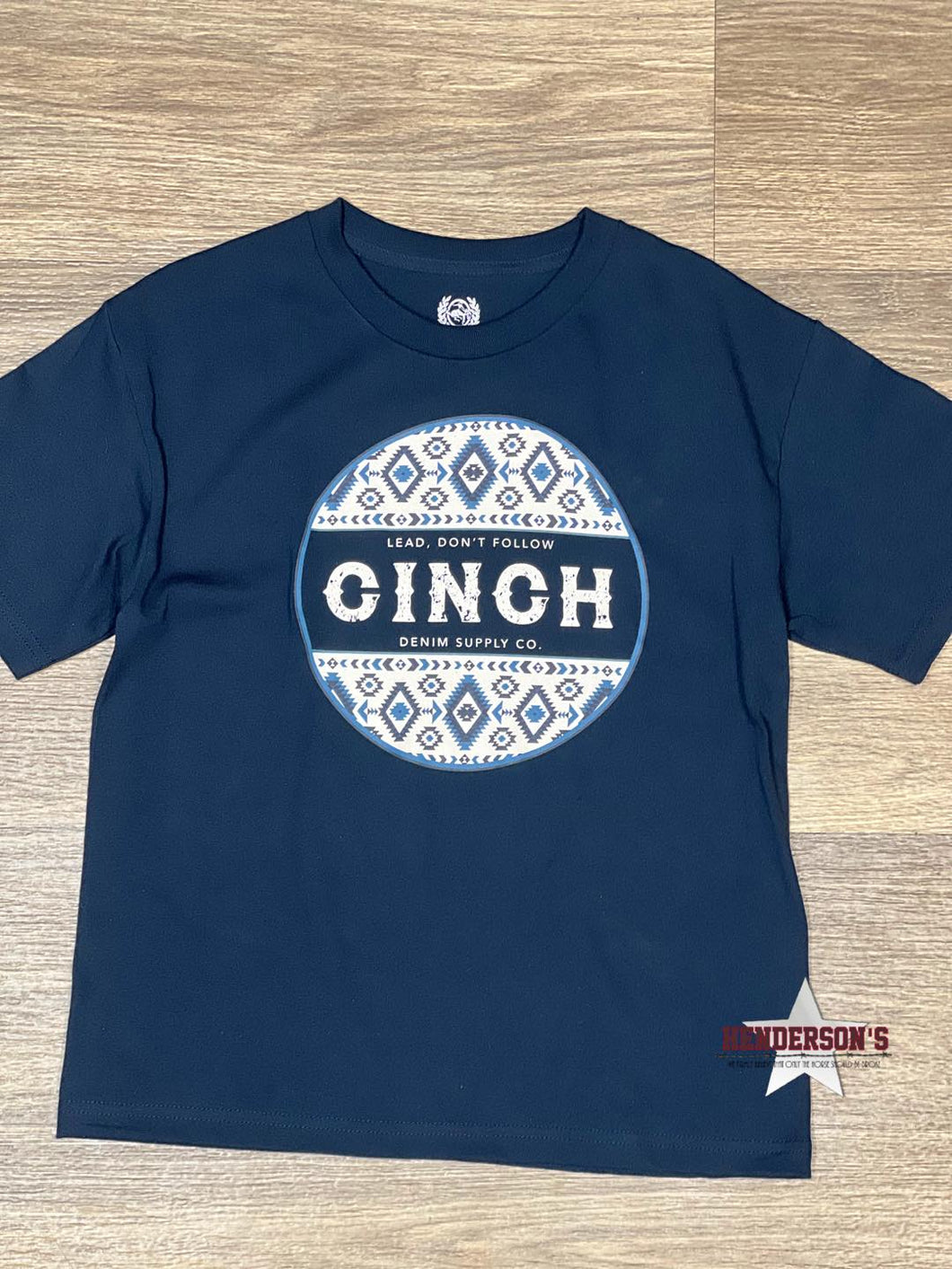 Boy's Cinch Navy Tee - Henderson's Western Store