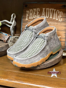 Load image into Gallery viewer, Chukka Driving Moc by Twisted X ~ Grey &amp; Olive - Henderson&#39;s Western Store