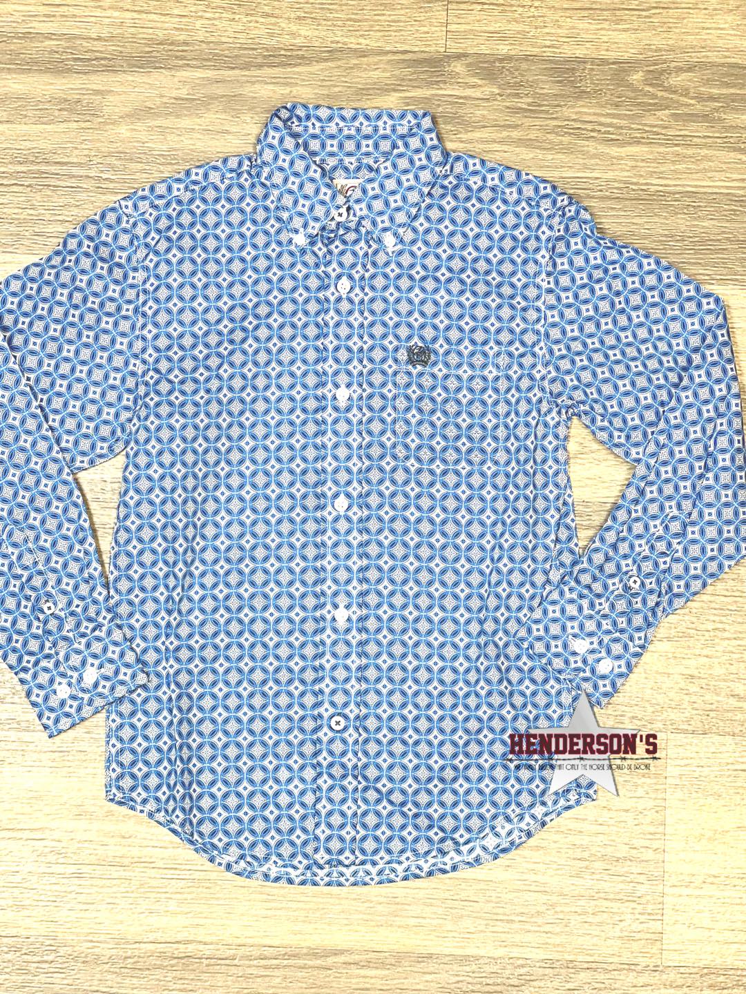 Boy's Cinch Diamond Print ~ Blue - Henderson's Western Store