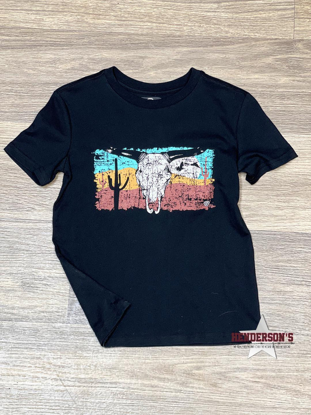 Boy's Steerhead Tee ~ Black - Henderson's Western Store