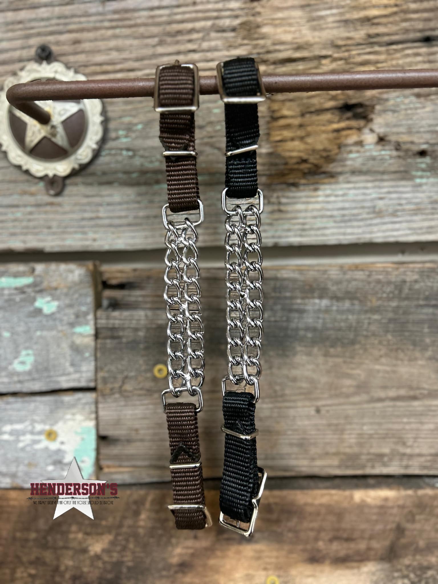 Double Chain Curb ~ Web Straps - Henderson's Western Store