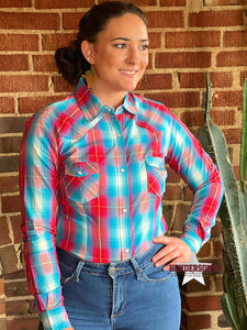 Load image into Gallery viewer, Ladies Panhandle Hot Pink Plaid - Henderson&#39;s Western Store