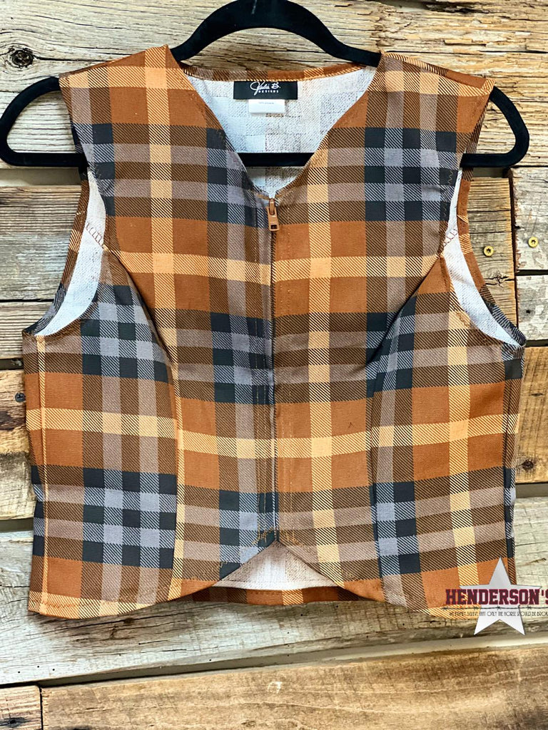 Brown Plaid Buckle Crop - Henderson's Western Store