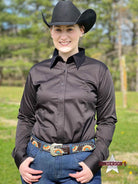 RHC Sateen Concealed Zipper Show Shirt - Black - Henderson's Western Store