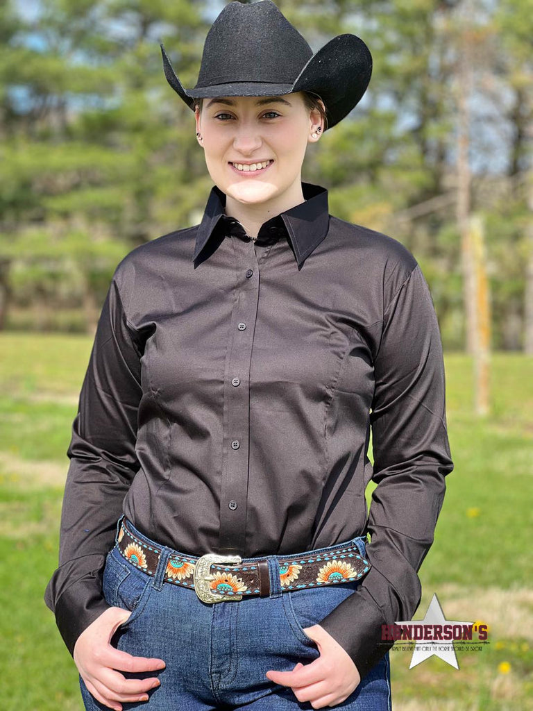 RHC Sateen Concealed Zipper Show Shirt - Black - Henderson's Western Store