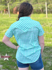 Load image into Gallery viewer, Wrangler Essential Plaid ~ White &amp; Green - Henderson&#39;s Western Store