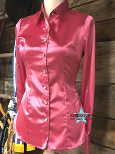 Load image into Gallery viewer, Silk Winning Show Shirt ~ Hot Pink Show Shirt Henderson&#39;s Western Store   