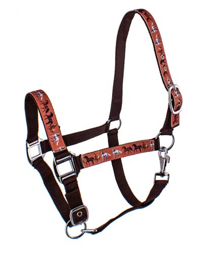 Nylon Halter W/Horse Print halter shiloh   