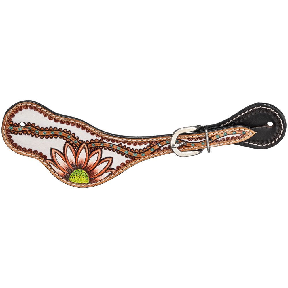 Coral Flower Spur Strap - Henderson's Western Store