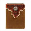 Dark Brown & Tooled Wallet wallet M & F WESTERN   