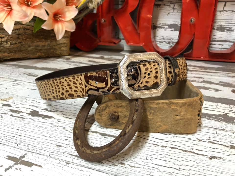 Croc Print Belt Women's Belt Henderson's Western Store   