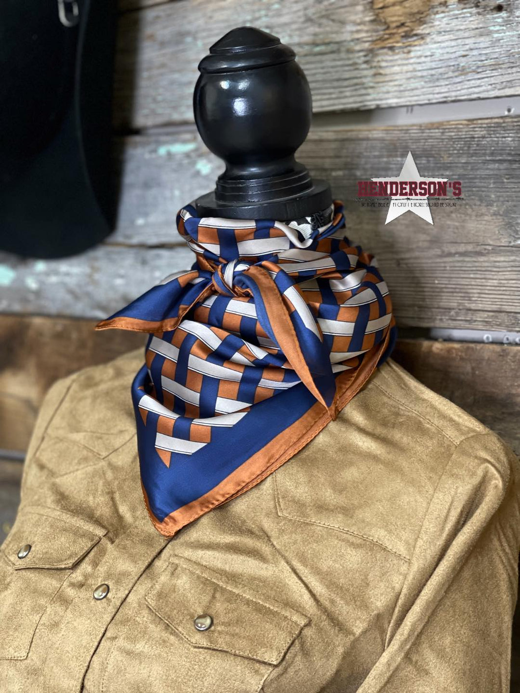 Wild Rags/Scarf ~ Navy & Bronze - Henderson's Western Store