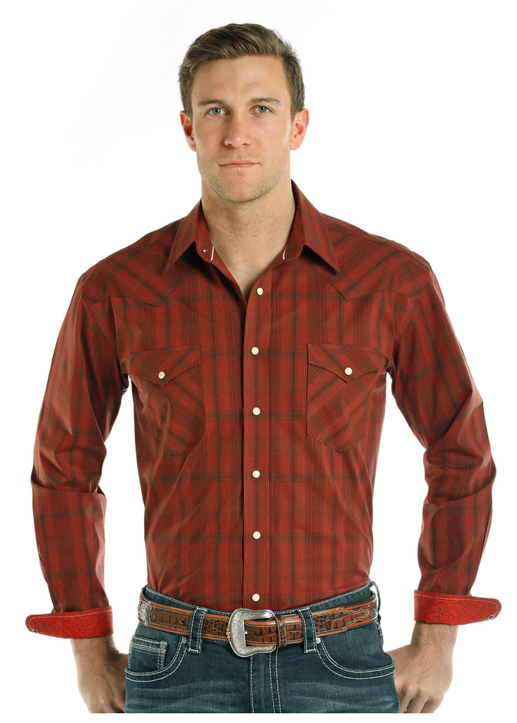 Rust Stretch Shirt Men's Shirts Pandhandle Slim   