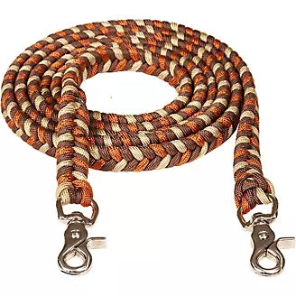 Braided Contest Reins ~ Brown/Tan - Henderson's Western Store