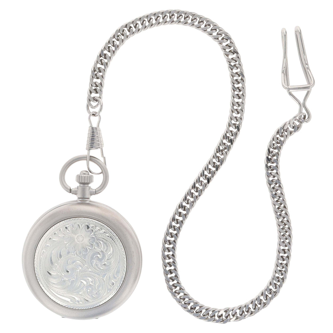 Engraved Pocket Watch Jewelry Montana Silver   