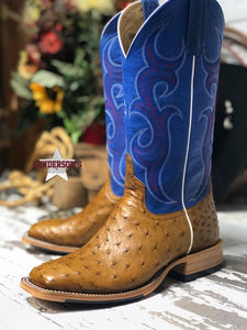 Load image into Gallery viewer, Antique Saddle Ostrich Boots from Horse Power Men&#39;s Boots Horse Power   