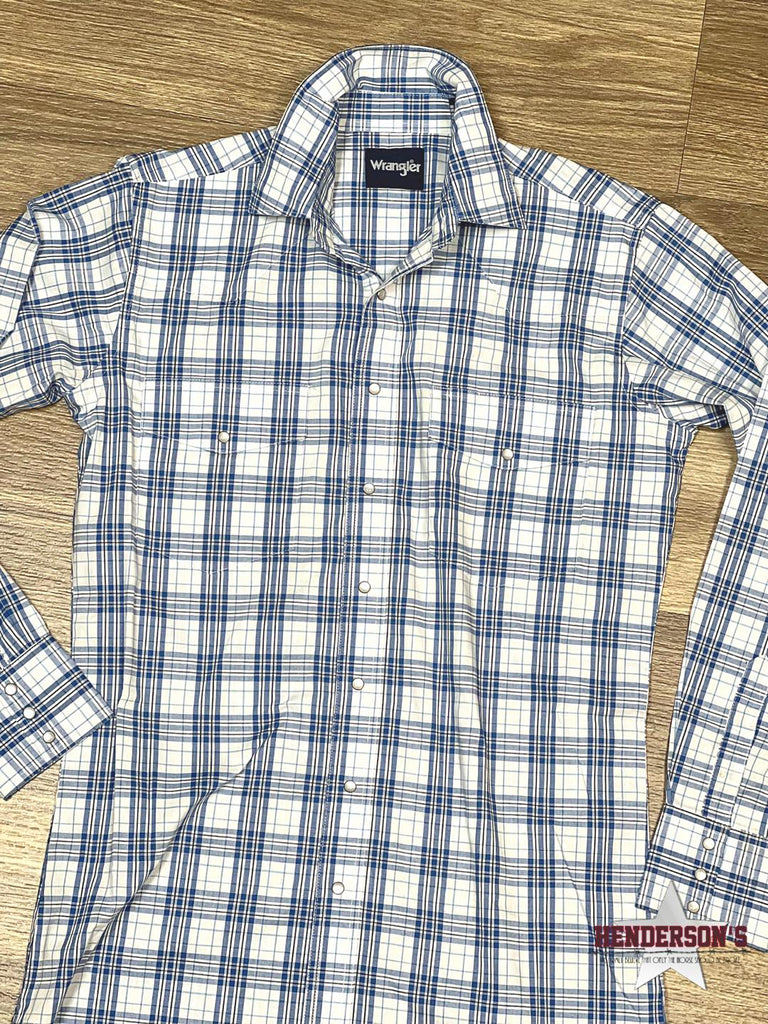 Men's Wrangler Blue Plaid ~ Tall - Henderson's Western Store