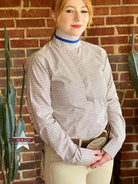 RHC Ladies Hunt Shirt ~ Brown Check - Henderson's Western Store