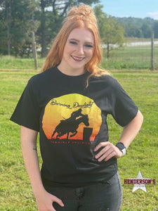 Load image into Gallery viewer, Burnin&#39; Daylight Tee ~ Black Women&#39;s Tops Moss Brothers   