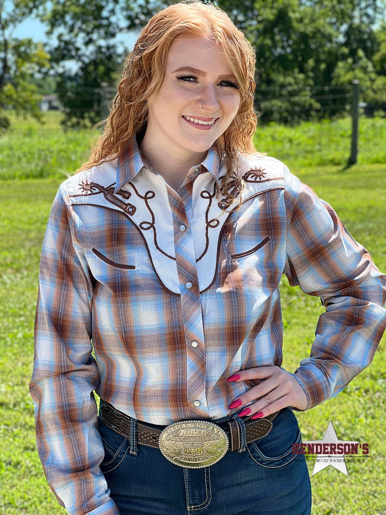 Ladies Butterscotch Applique Shirt by Roper - Henderson's Western Store