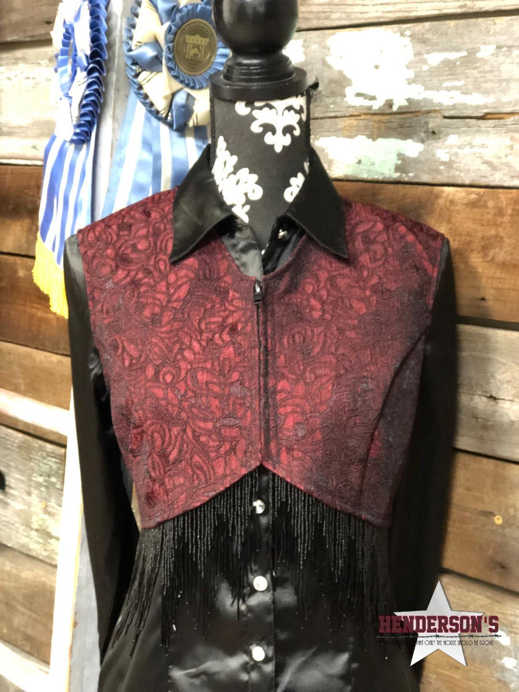 Cabernet Bolero W/Fringe ~ Only Size 1 X-Large! - Henderson's Western Store