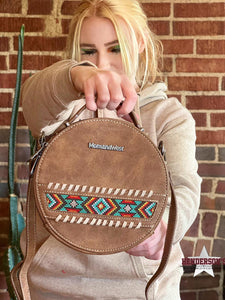 Load image into Gallery viewer, Aztec Embroidered Canteen Bag - Henderson&#39;s Western Store
