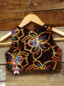 Load image into Gallery viewer, Chocolate Explosion &quot;Mini&quot; Youth Bolero Vest Cowgirl Junk Co.   