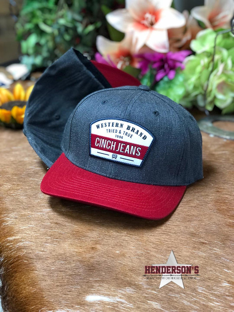 Cinch Flex Fit ~ Red/Heather Grey - Henderson's Western Store